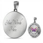 In Memory of Your Loved One -My Mind Still Talks to You... Circle Necklace - Loving Family