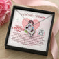 To A New Mom - Double Hearts Necklace with Happy 1st Mother's Day Message Card & QR code for E-Card