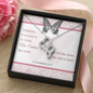 Double Hearts Necklace with A Bible Verse Card - 2 Corinthians 5:17