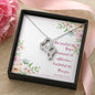 Double Heart Necklace with Bible Verse Card - Romans 12:12