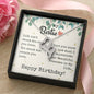 To My Bestie - Double Heart Necklace with Birthday Message Card