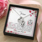 Dear Mom - Double Hearts Necklace with Message Card & QR code for E-Card