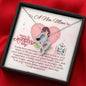 To A New Mom - Double Hearts Necklace with Happy 1st Mother's Day Message Card & QR code for E-Card