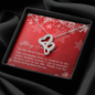 To My Best Friend - Double Hearts Necklace with Christmas Message Card