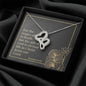Double Heart Necklace with Bible Verse Card - Romans 6:23