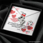 To Lovey Wifey - Double Hearts Necklace with V-day Message Card & QR code for E-Card