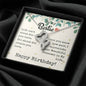 To My Bestie - Double Heart Necklace with Birthday Message Card