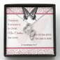 Double Hearts Necklace with A Bible Verse Card - 2 Corinthians 5:17