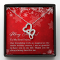 To My Best Friend - Double Hearts Necklace with Christmas Message Card