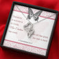 Double Hearts Necklace with A Bible Verse Card - 2 Corinthians 5:17