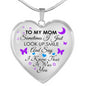 In Memory of Mom - I Know That It Was You... Heart Necklace - Loving Family