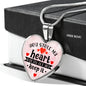 You Stole My Heart But I'll Let You Keep It - Heart Necklace (Pink) - Loving Family