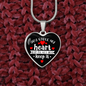 You Stole My Heart Quote on Heart - Necklace - Black - Loving Family