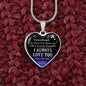 To Sweetheart - I Always Love You More Than That - Heart Necklace - Loving Family