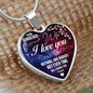 To My Wife - I Love You Forever - Heart Necklace - Loving Family