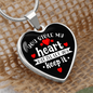 You Stole My Heart Quote on Heart - Necklace - Black - Loving Family
