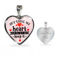 You Stole My Heart But I'll Let You Keep It - Heart Necklace (Pink) - Loving Family