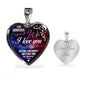 To My Wife - I Love You Forever - Heart Necklace - Loving Family