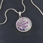 To My Mom - One Awesome Mom - Circle Pendant Necklace - Loving Family