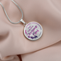 To My Mom - One Awesome Mom - Circle Pendant Necklace - Loving Family