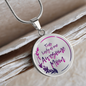 To My Mom - One Awesome Mom - Circle Pendant Necklace - Loving Family