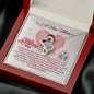 To A New Mom - Double Hearts Necklace with Happy 1st Mother's Day Message Card & QR code for E-Card