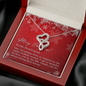 To My Best Friend - Double Hearts Necklace with Christmas Message Card