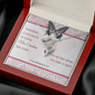 Double Hearts Necklace with A Bible Verse Card - 2 Corinthians 5:17