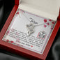 Dear Mom - Double Hearts Necklace with Message Card & QR code for E-Card