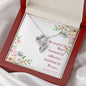 Double Heart Necklace with Bible Verse Card - Romans 12:12
