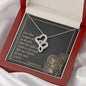 Double Heart Necklace with Bible Verse Card - Romans 6:23