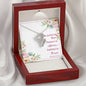 Double Heart Necklace with Bible Verse Card - Romans 12:12
