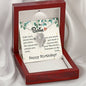 To My Bestie - Double Heart Necklace with Birthday Message Card