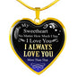To Sweetheart - I Always Love You More Than That - Heart Necklace - Loving Family