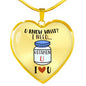 I Need Vitamin U (Transparent) Heart Necklace - Loving Family