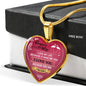 To My Wife - I Love You Because You Are My LIFE... Heart Necklace - Loving Family