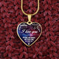 To My Wife - I Love You Forever - Heart Necklace - Loving Family