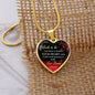 To My Bride To Be - I Promise to Handle Your HEART With Care... Heart Necklace -Loving Family