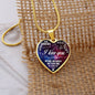 To My Wife - I Love You Forever - Heart Necklace - Loving Family