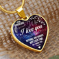 To My Wife - I Love You Forever - Heart Necklace - Loving Family