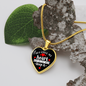 You Stole My Heart Quote on Heart - Necklace - Black - Loving Family