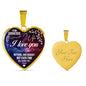 To My Wife - I Love You Forever - Heart Necklace - Loving Family