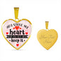 You Stole My Heart But I'll Let You Keep It - Heart Necklace (Pink) - Loving Family