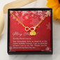 To My Best Friend Infinity Bracelet with Christmas Message Card