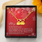 To My Best Friend Infinity Bracelet with Christmas Message Card