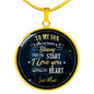 Mom To Son - To My Son You've Been A Blessing From The START ... Circle Necklace - Loving Family