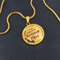 To My Mom - One Awesome Mom - Circle Pendant Necklace - Loving Family