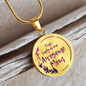 To My Mom - One Awesome Mom - Circle Pendant Necklace - Loving Family