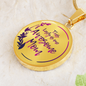 To My Mom - One Awesome Mom - Circle Pendant Necklace - Loving Family