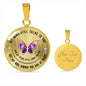 In Memory of Your Loved One -My Mind Still Talks to You... Circle Necklace - Loving Family